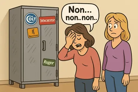 Ce qu'il ne faut pas faire avec une armoire contenant des armes à feu